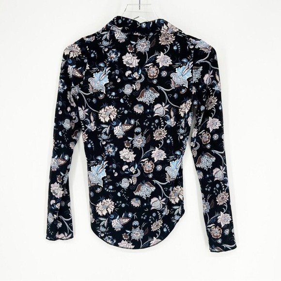 Aritzia Wilfred Women's Floral Button Down Stretch Top XS - Picture 4 of 8